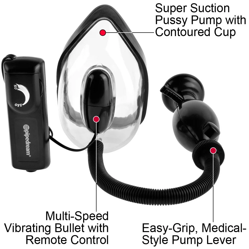 Fetish Fantasy Extreme Vibrating Pump, Clear