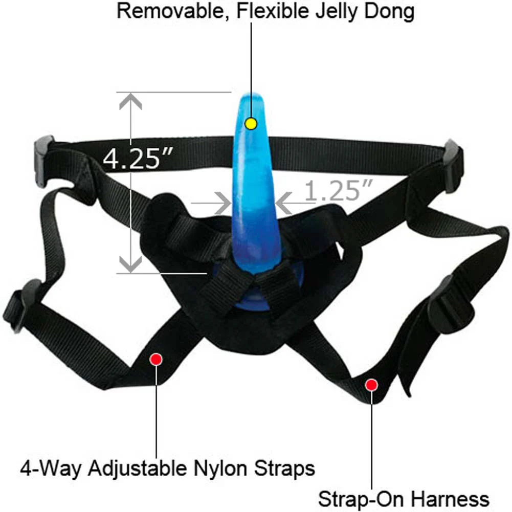 Fetish Fantasy Series Beginners Strap-On for Him with Jelly Dildo, 5"