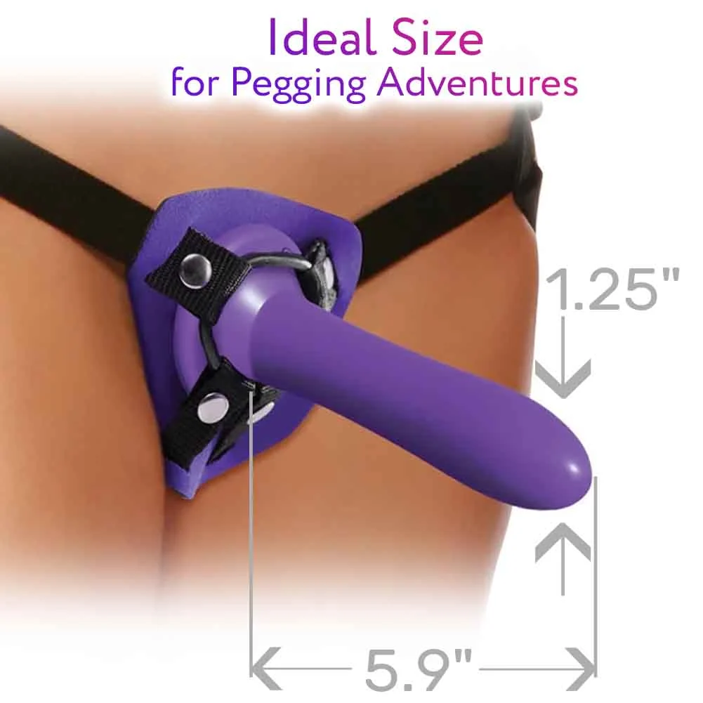 Fetish Fantasy Series First Timers Strap-On Set, 5.9", Purple