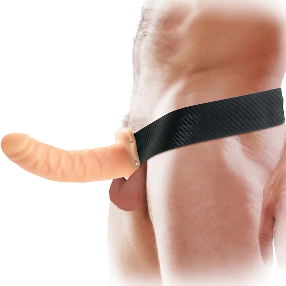 Fetish Fantasy Series Hollow Strap-On Dong, 8", Vanilla