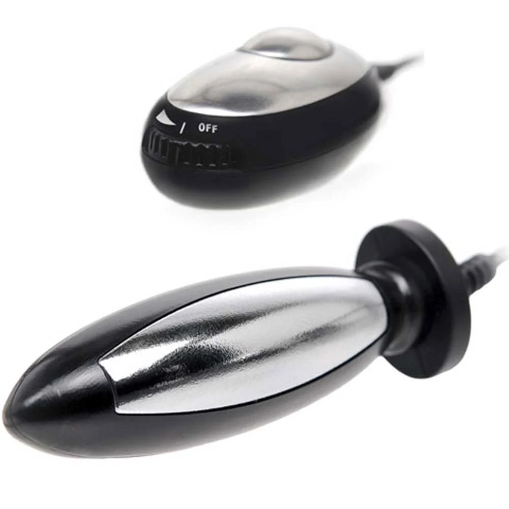 Fetish Fantasy Series Shock Therapy Vibrating Pleasure Probe, Black/Silver