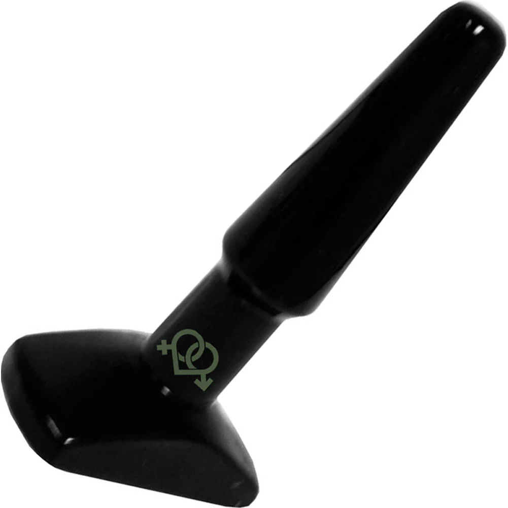 Flexible Silicone Juicy Butt Plug, 4.75", Black
