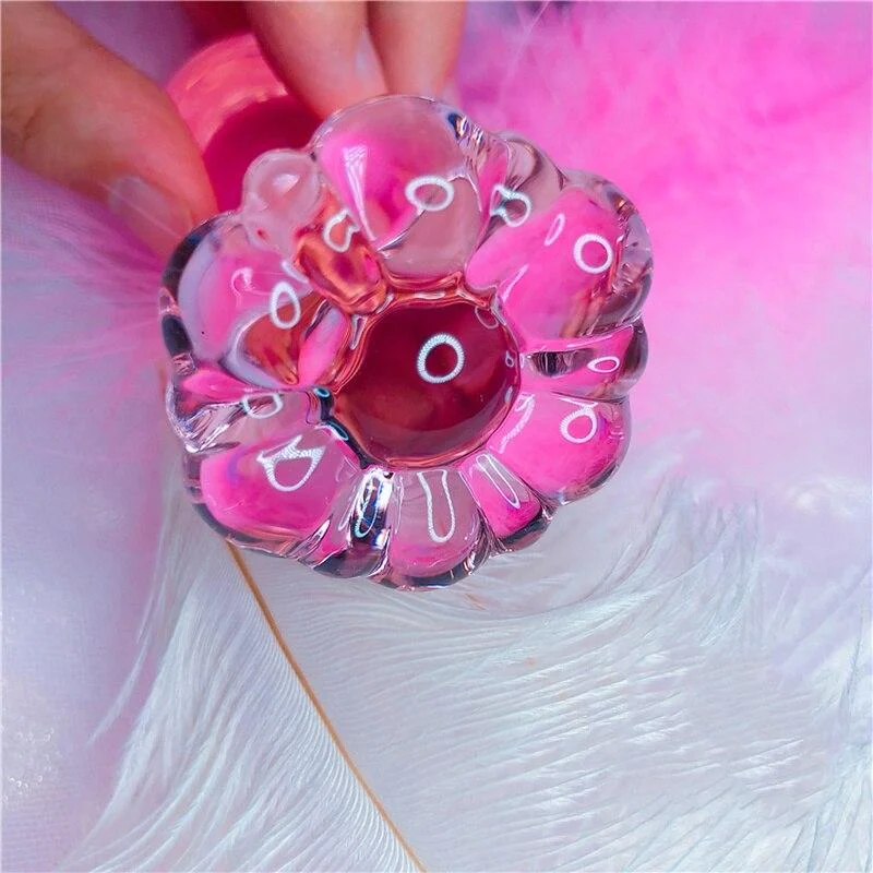 Flower Crystal Glass Anal Plug