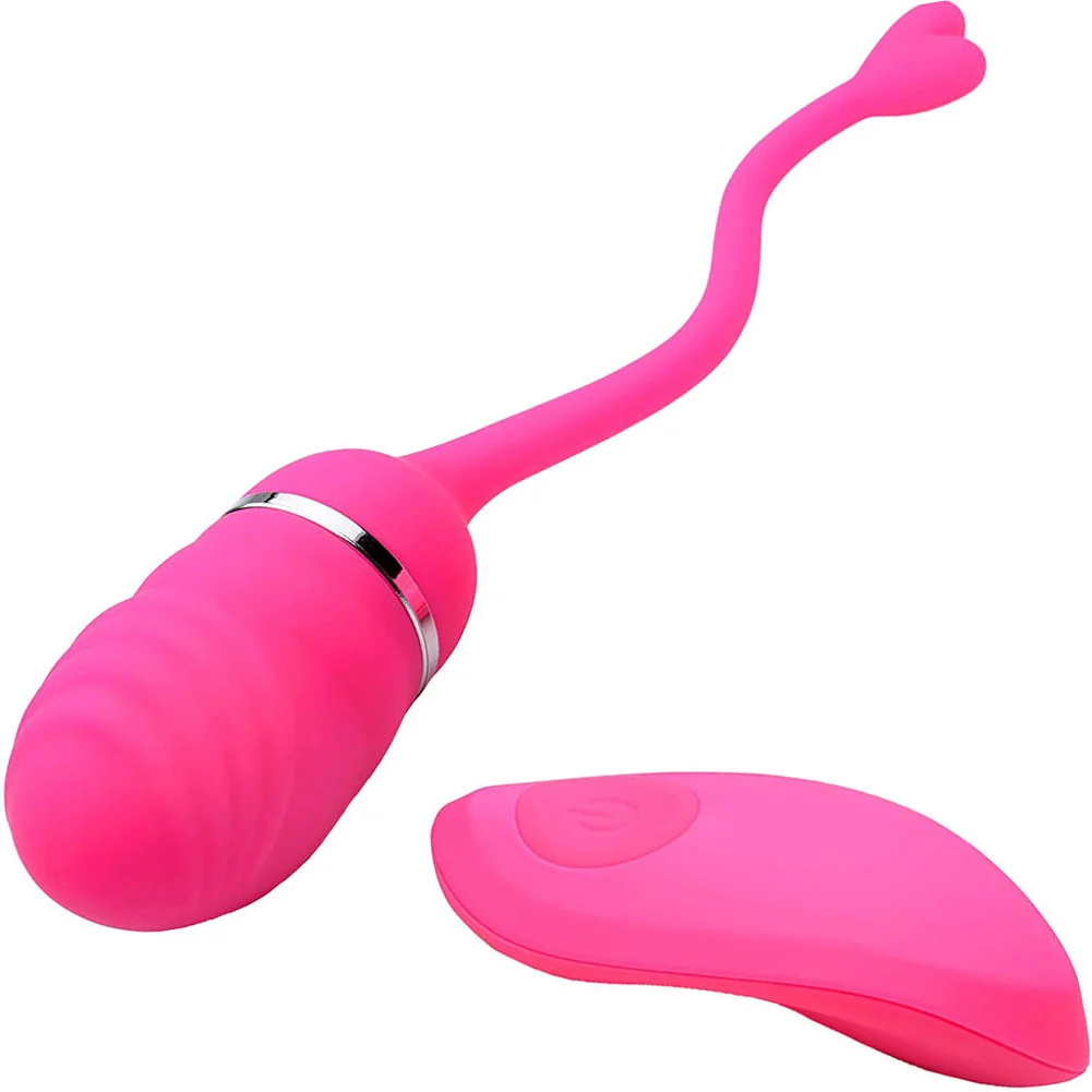 Frisky Luv-Pop Rechargeable Vibrating Egg with Remote, 6.5", Candy Pink