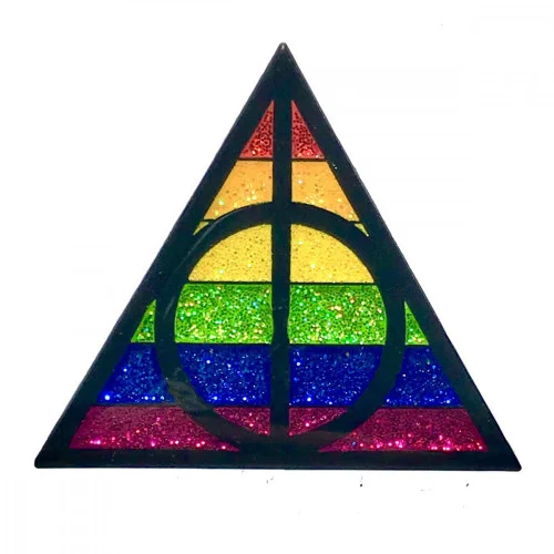 Geeky and Kinky Potter PRIDE Deathly Hallows Symbol Pin