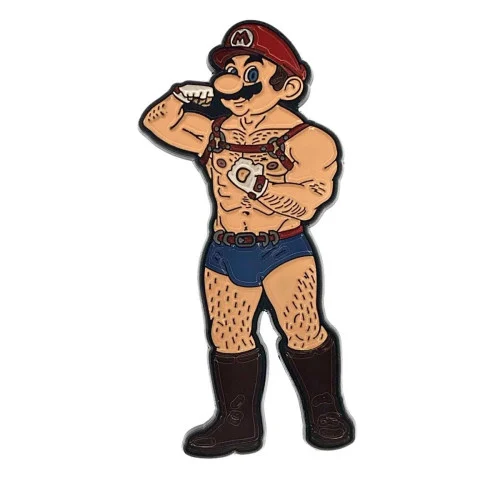 Geeky and Kinky PRIDE Mario Pin