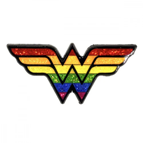 Geeky and Kinky Wonder Woman PRIDE Rainbow Pin