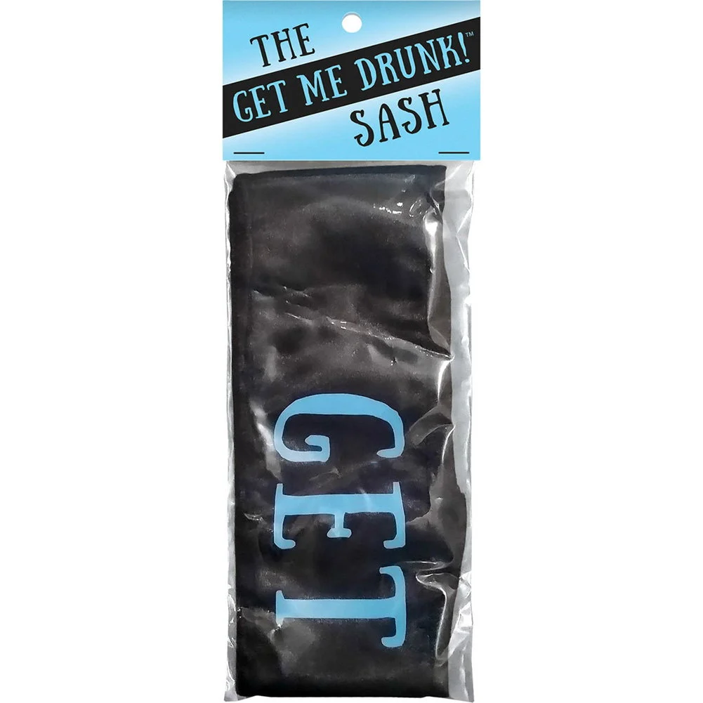 Get Me Drunk Sash, Black/Blue