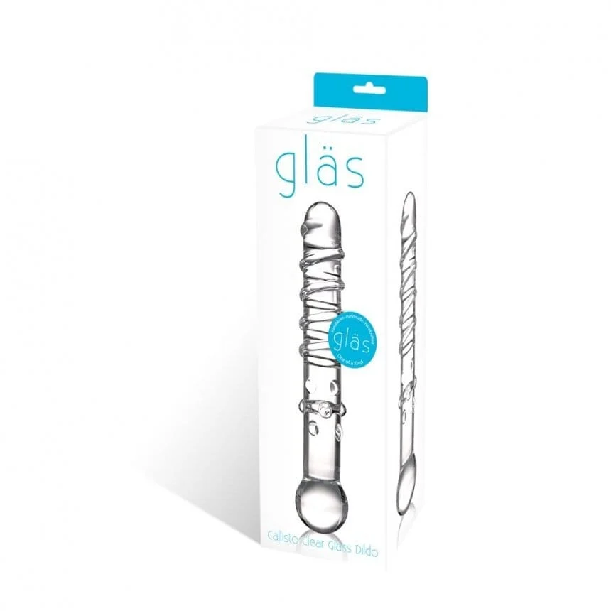 GLAS Callisto – Clear Spiraled Glass G-Spot Dildo
