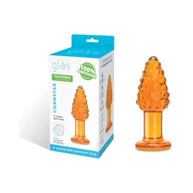 Glas Cornstar 4" Glass Butt Plug