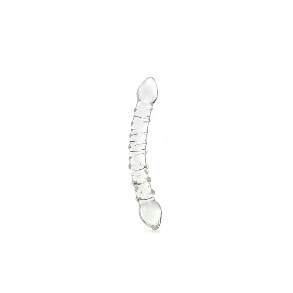Glas Double Trouble Textured Glass Dildo