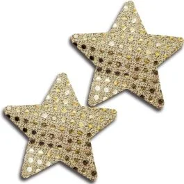 Glitter 31528 Gold Glitter Cross Pasties Lingerie
