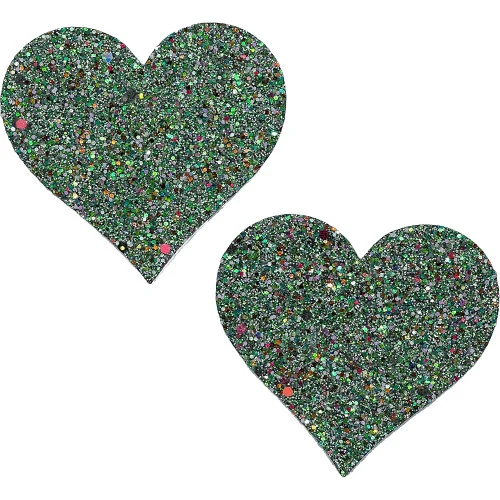 Glow In The Dark Glitter Heart Shape Pasties