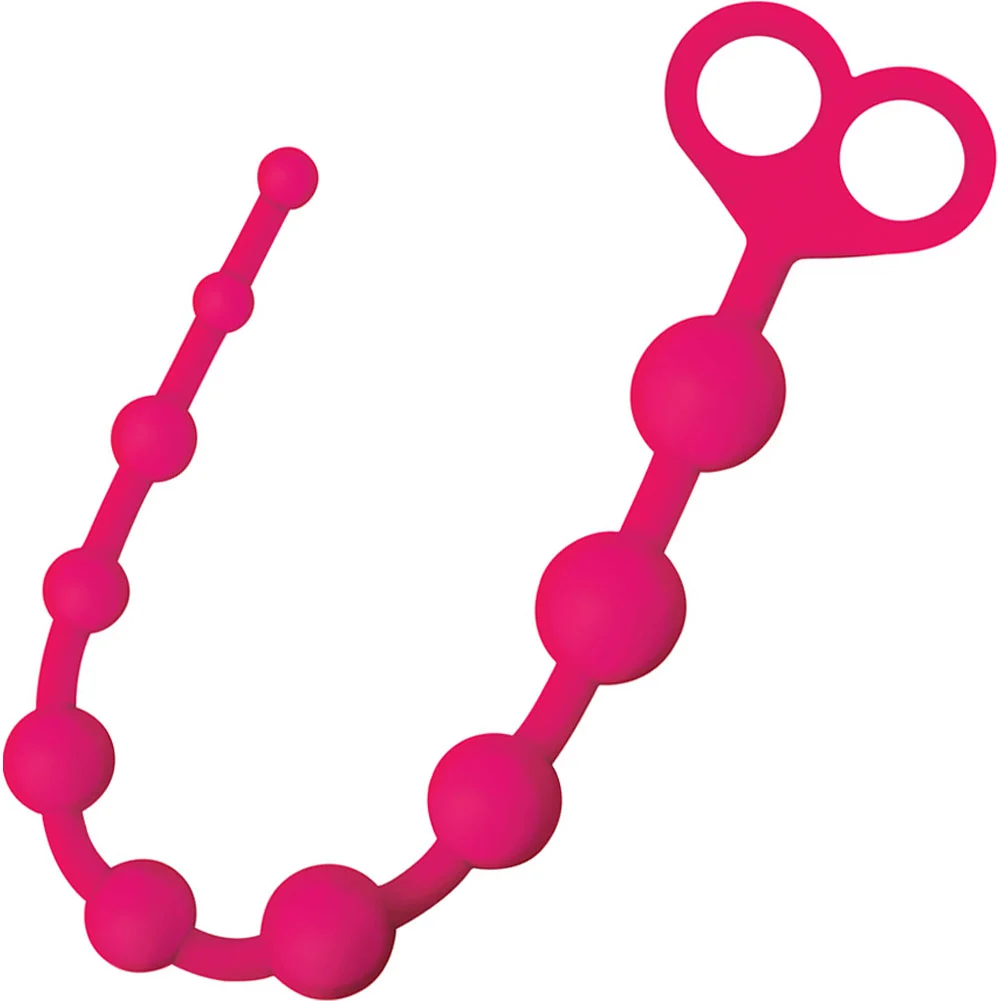 Gossip Perfect 10 Silicone Anal Beads, 13", Magenta