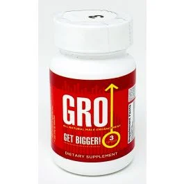 GRO Get Bigger All Natural Enhancement 3 Pill Bottle