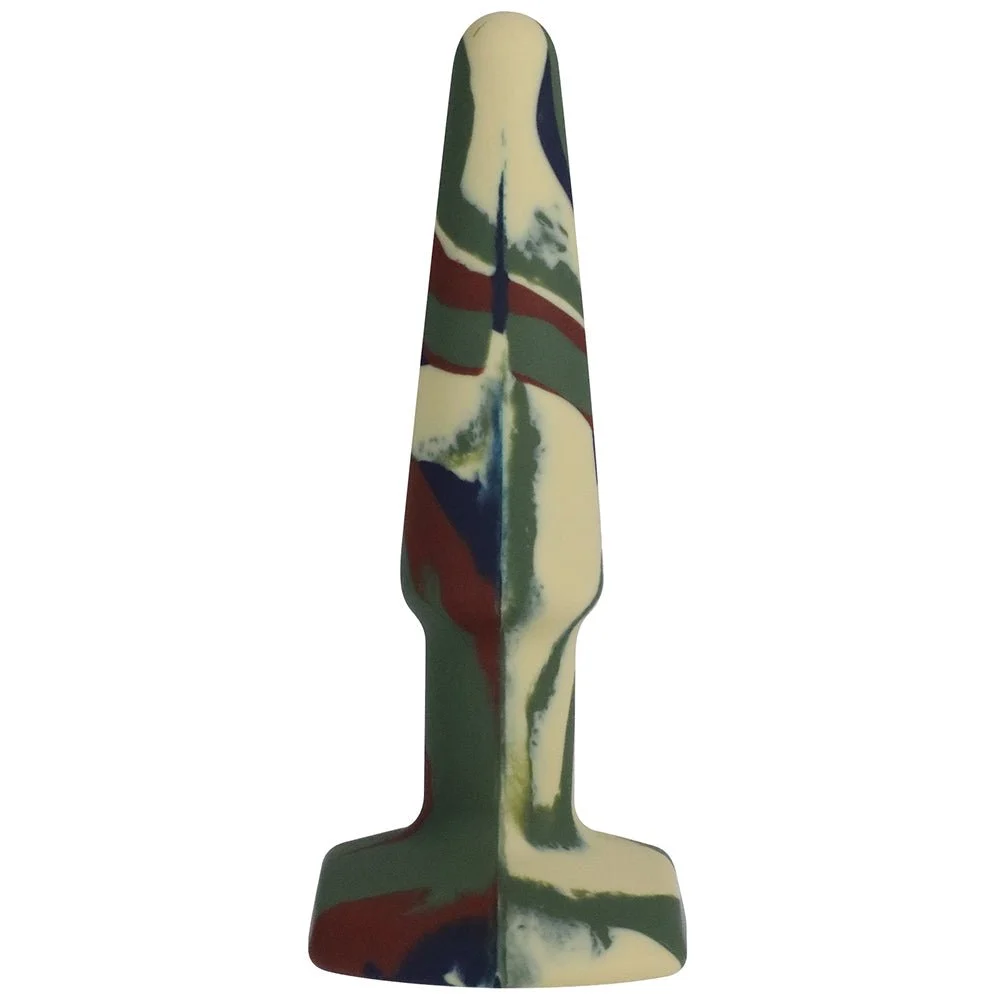 Groovy 4 Inch Silicone Anal Plug, Camouflage