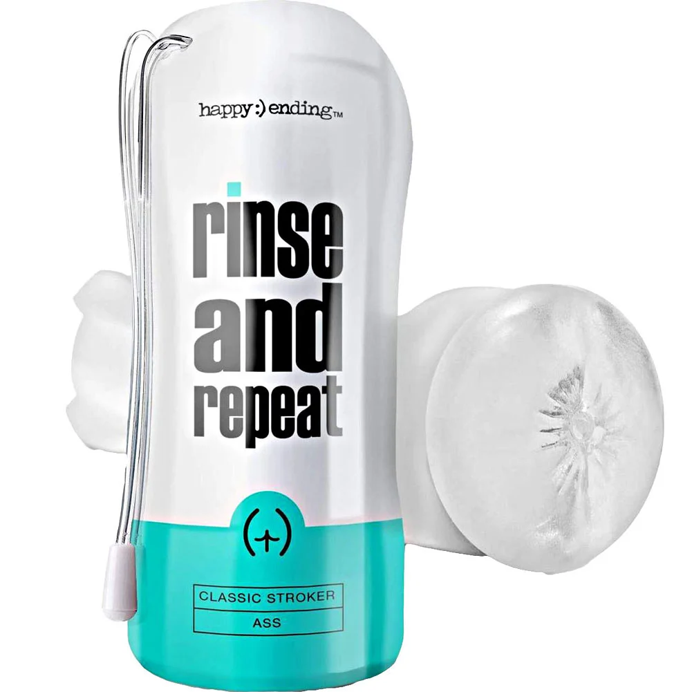 Happy Ending Rinse and Repeat Classic Stroker Ass Masturbator, Clear