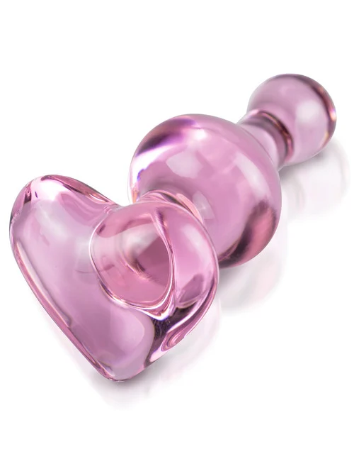 Heart Shaped Glass Anal Plug Icicles by Pipedream