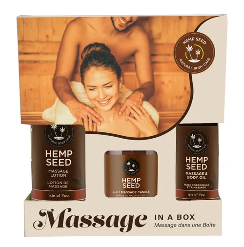 Hemp Seed Massage In A Box Gift Set by Earthly Body
