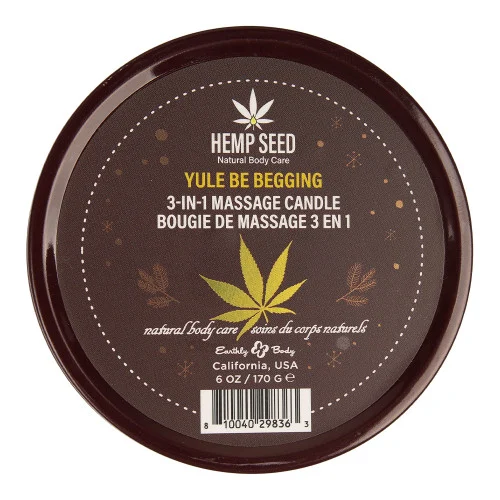 Holiday 2025 Yule Be Begging Hemp Seed Massage Candle