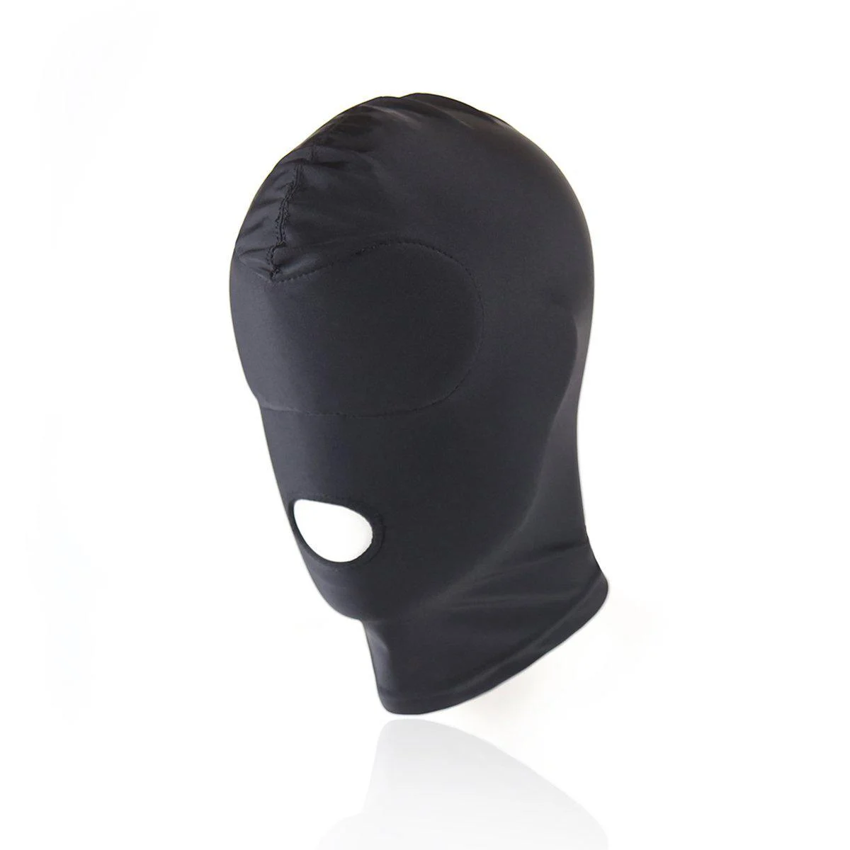 Hood Mask - Spandex Open Mouth Deprivation Gimp Mask with Padded Eyes