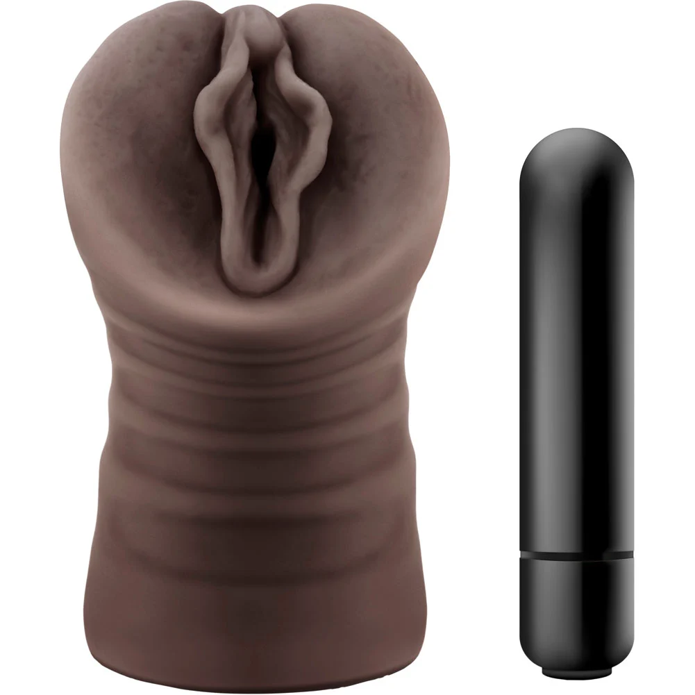 Hot Chocolate Vibrating Realistic Stroker, 5.25", Alexis Vagina