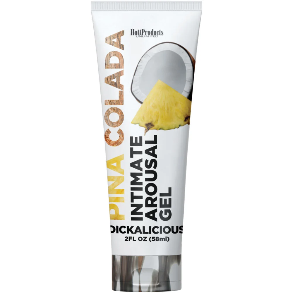 Hott Products Dickalicious Penis Arousal Gel, 2 fl.oz (58 mL), Pina Colada