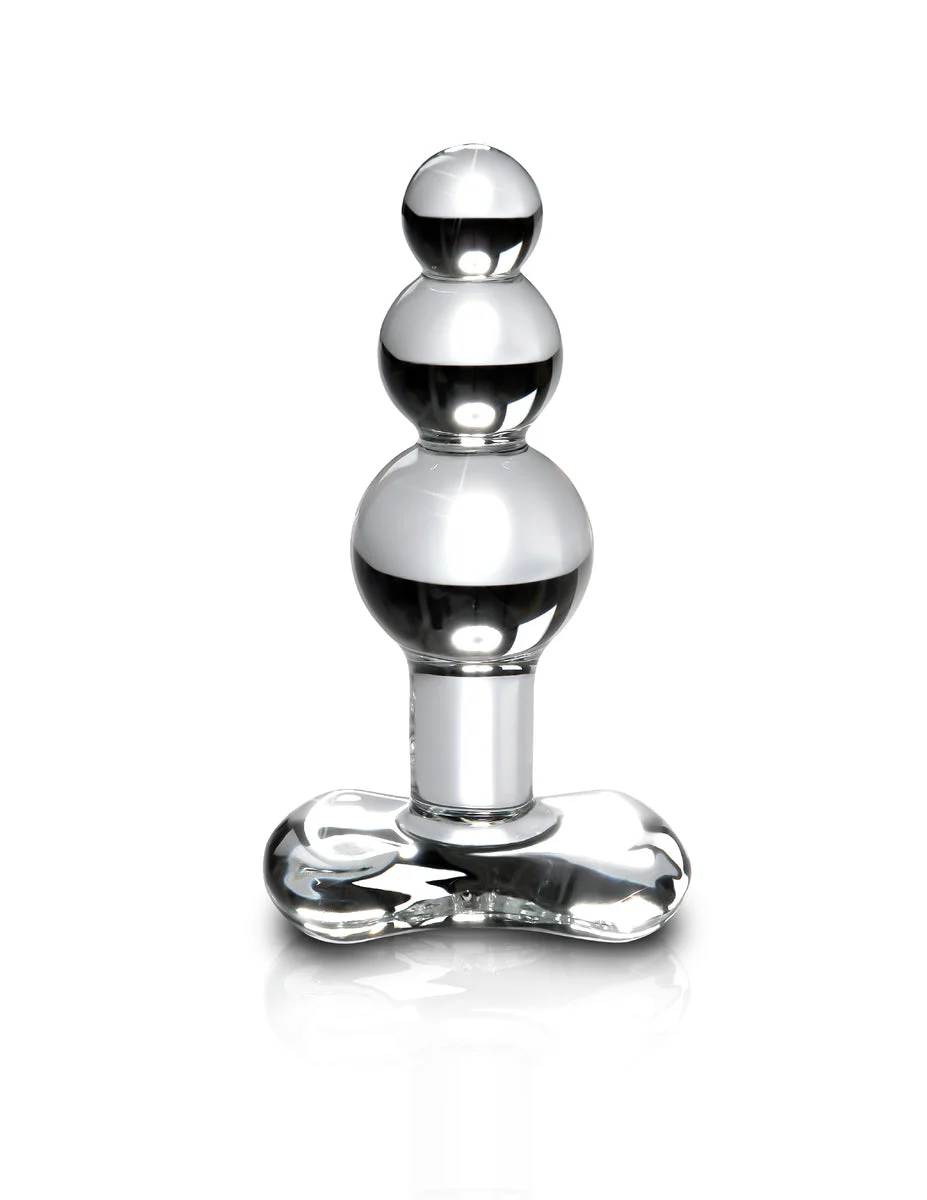 Icicles No. 47 Hand Blown Glass Butt Plug - Clear