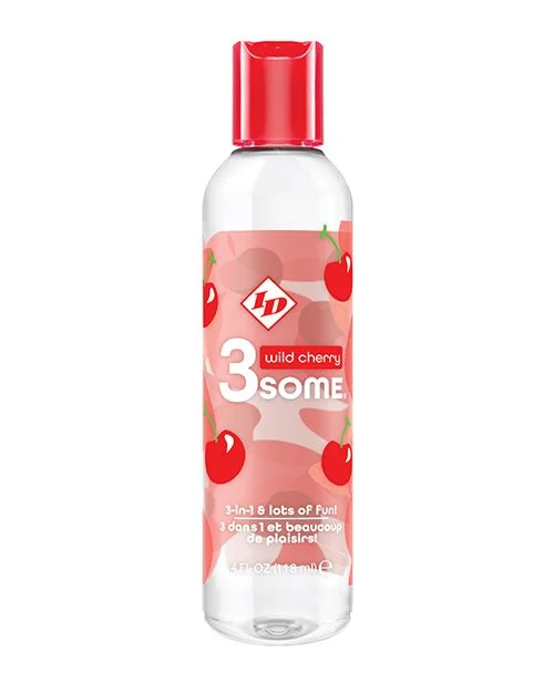 ID 3some 3 in 1 Lubricant Wild Cherry 4 fl oz