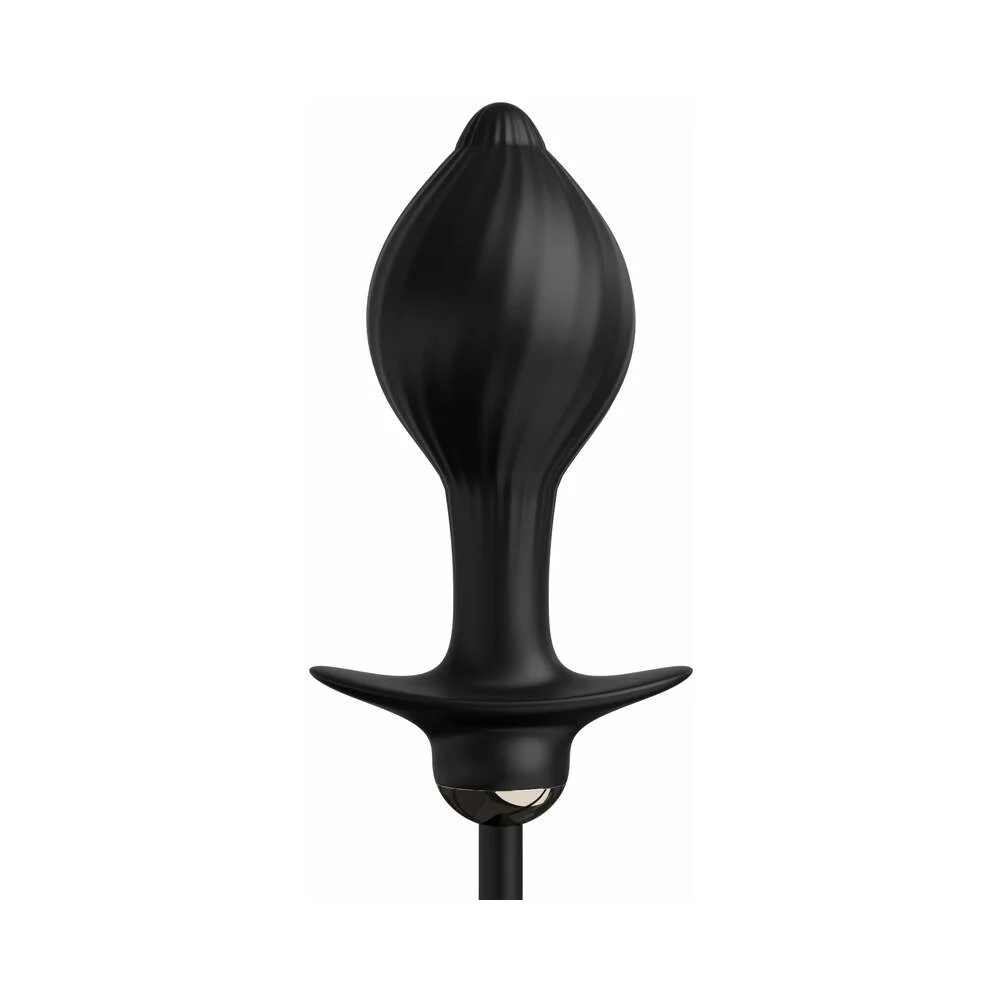 Inflatable Vibrating Butt Plug, Auto-Throb Anal Fantasy Elite Black