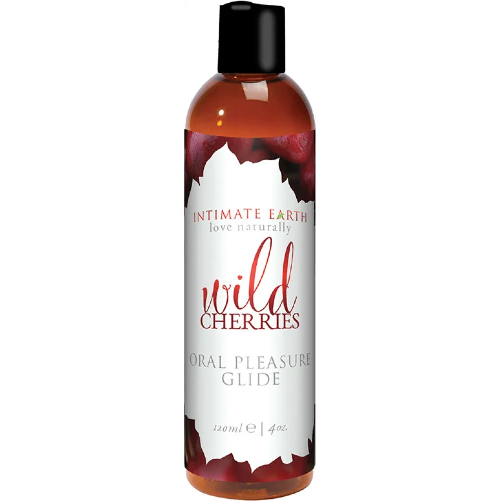 Intimate Earth Oral Pleasure Glide, 4 fl.oz (120 mL), Wild Cherries