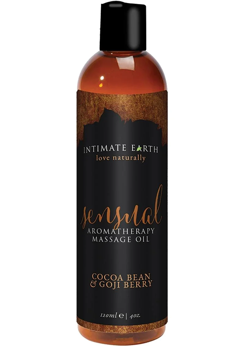 Intimate Earth Sensual Aromatherapy Massage Oil Cocoa Bean and Goji Berry