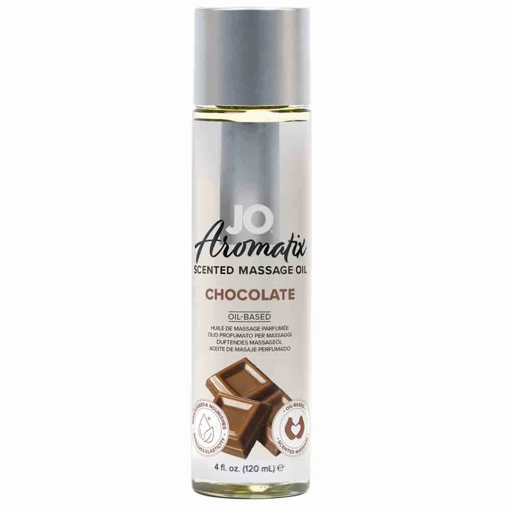JO Aromatix Scented Massage Oil, 4 fl.oz (120 mL), Chocolate