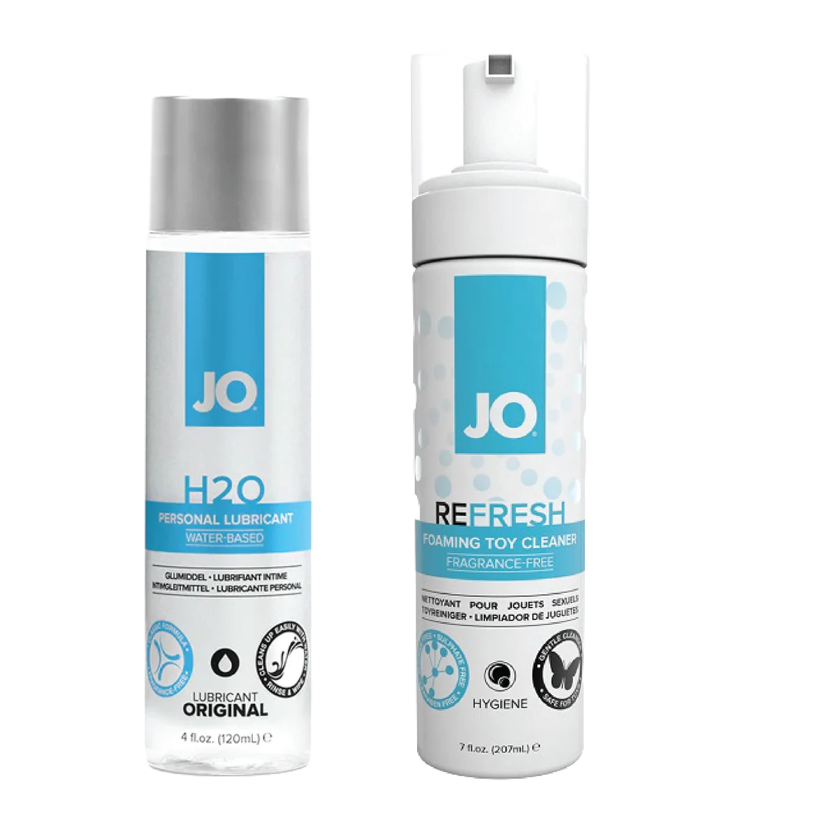 JO H2O Original and JO Refresh - Foaming Toy Cleaner Fragrance Free