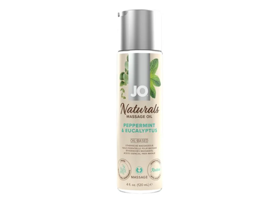 JO Naturals Peppermint & Eucalyptus Scent Moisturizing Aromatherapy Vegan Massage Oil