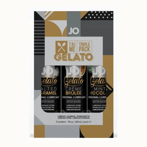 JO Tri Me Triple Pack Gelato Flavored Water Based Lubricant