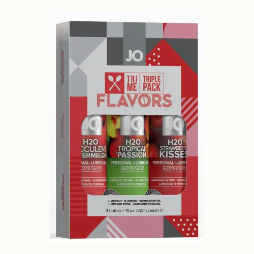 JO Tri Me Triple Pack H2O Flavored Lubricants
