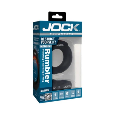 JOCK Enhancers Rumbler Vibrating & Warming C-Ring - Medium