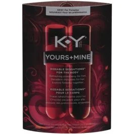 K Y Brand Yours Mine Couples Kissable Sensations Strawberry Chocolate