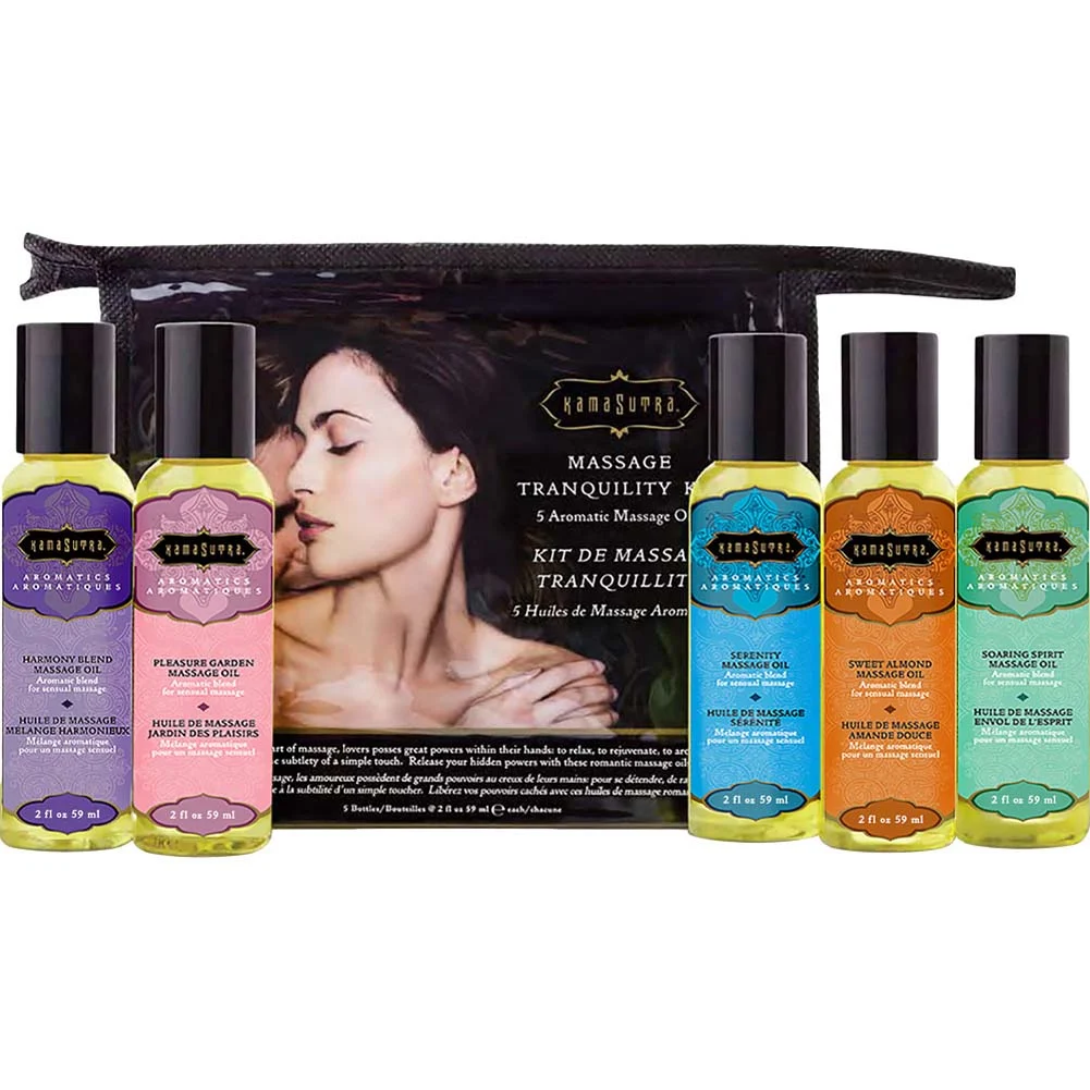 Kama Sutra Aroma Massage Tranquility Kit 5 Bottles, 2 fl.oz Each