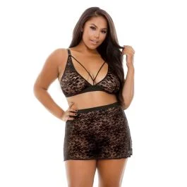 Kara Lace Bralette Skirt Curve P271