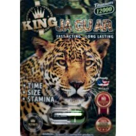 King Jaguar 12000 Male Enhancement Black Pill 3D Package