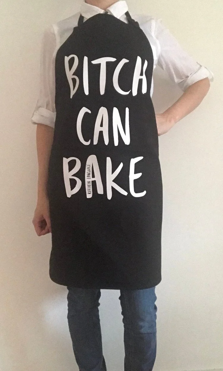 KITCHEN LANGUAGE BITCH CAN BAKE APRON
