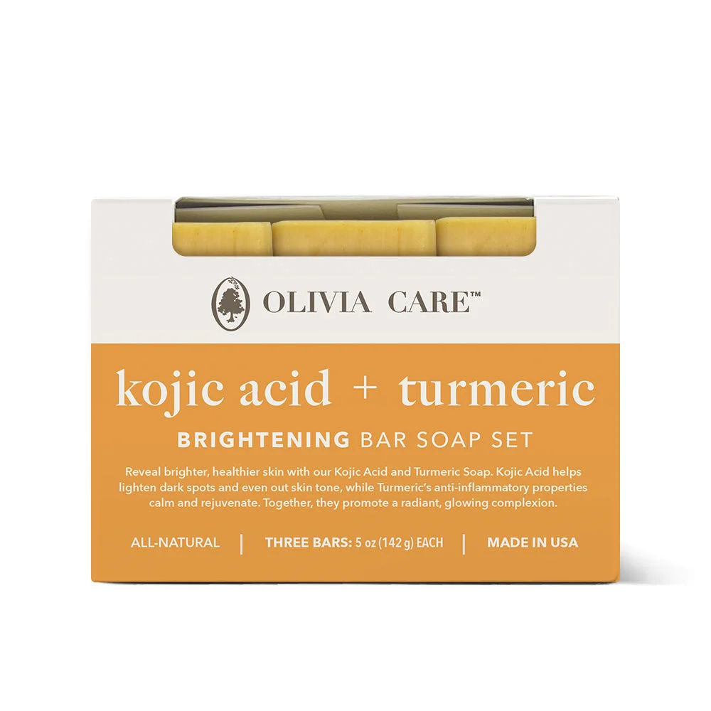 Kojic Acid + Turmeric Bar Soap - Set of 3