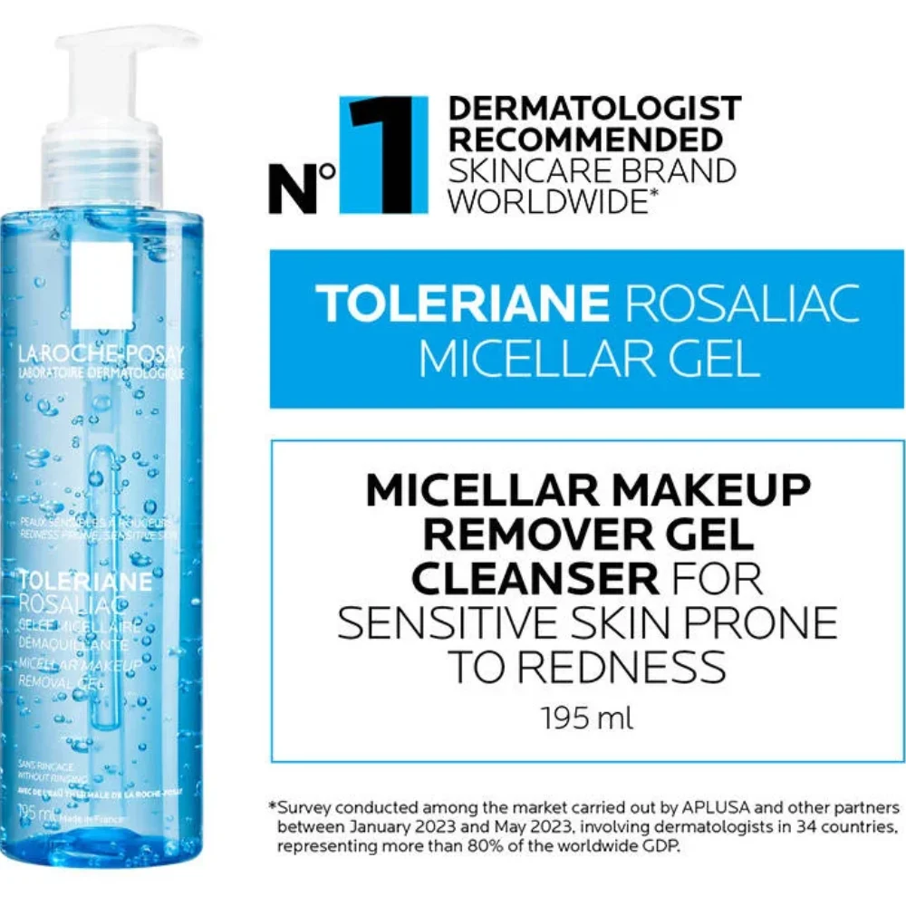 La Roche-Posay Toleriane Rosaliac Micellar Gel Face and Eyes Make Up Remover