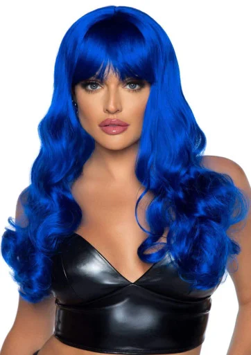 Leg Avenue 24" Misfit Long Wavy Bang Wig - Blue