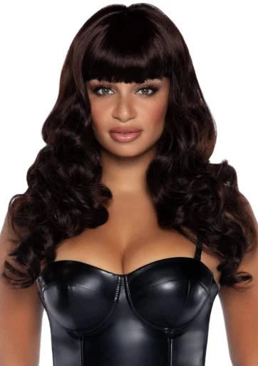 Leg Avenue 24" Misfit Long Wavy Bang Wig - Brown