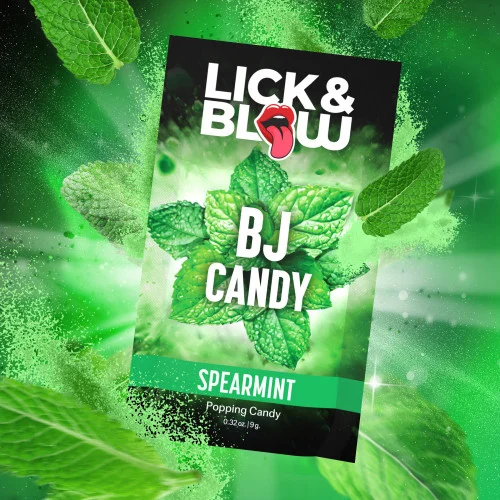 Lick and Blow Spearmint Popping BJ Candy
