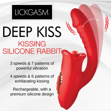 Lickgasm Deep Kiss Kissing Silicone Rabbit