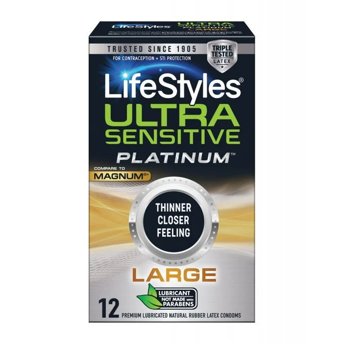 LifeStyles Ultra Sensitive Platinum Large 12 Pack